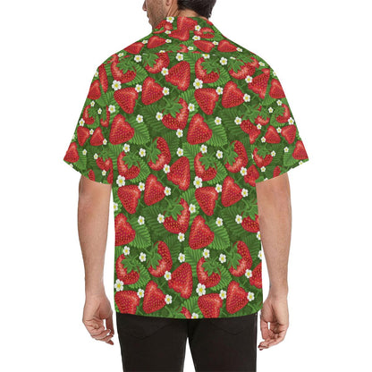 Strawberry Pattern Print Design SB05 Men Hawaiian Shirt-JorJune