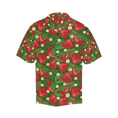 Strawberry Pattern Print Design SB05 Men Hawaiian Shirt-JorJune