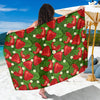 Strawberry Pattern Print Design SB05 Sarong Pareo Wrap-JORJUNE.COM