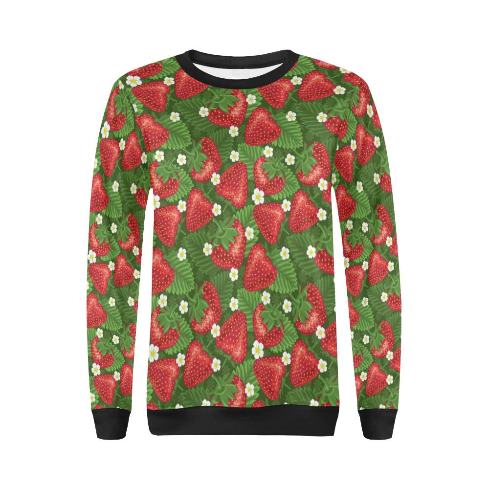 Strawberry Pattern Print Design SB05 Women Long Sleeve Sweatshirt-JorJune