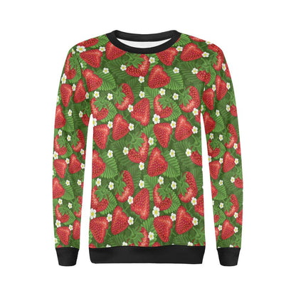 Strawberry Pattern Print Design SB05 Women Long Sleeve Sweatshirt-JorJune