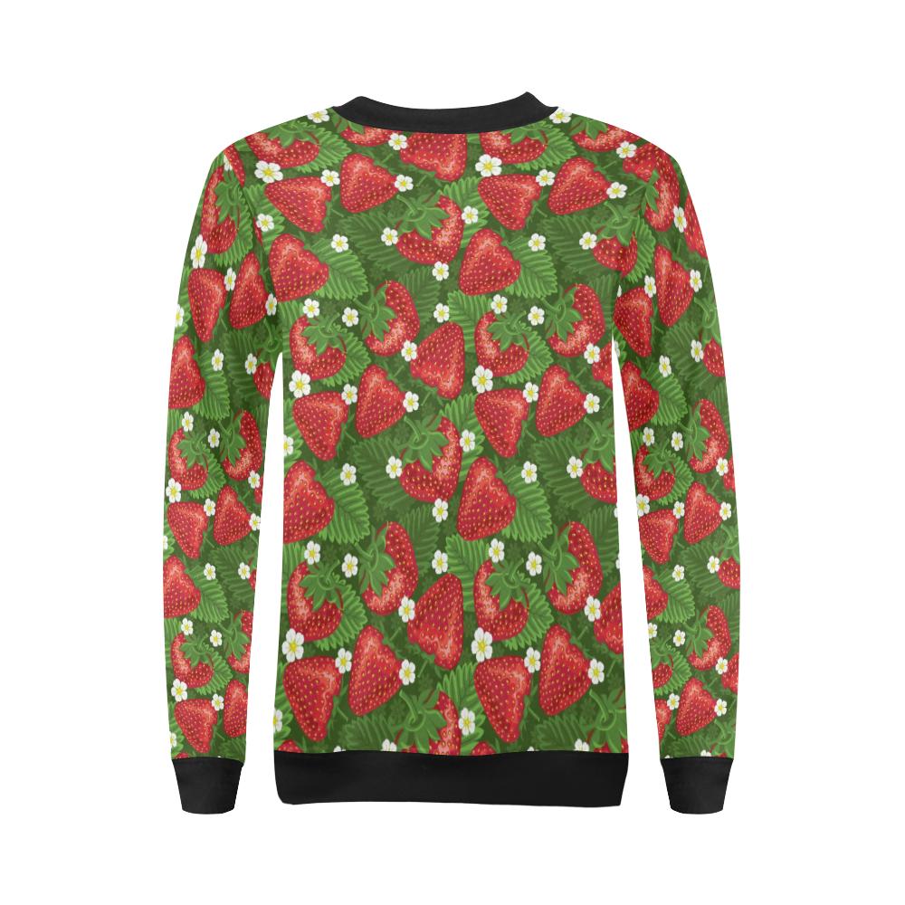Strawberry Pattern Print Design SB05 Women Long Sleeve Sweatshirt-JorJune