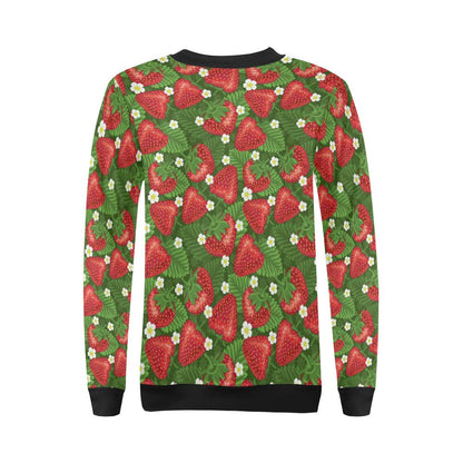 Strawberry Pattern Print Design SB05 Women Long Sleeve Sweatshirt-JorJune