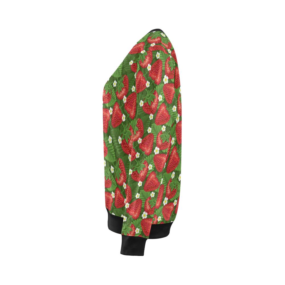 Strawberry Pattern Print Design SB05 Women Long Sleeve Sweatshirt-JorJune