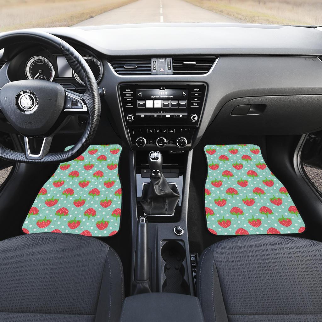 Strawberry Pattern Print Design SB06 Car Floor Mats-JORJUNE.COM