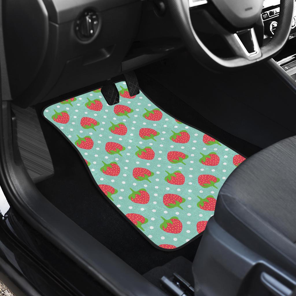 Strawberry Pattern Print Design SB06 Car Floor Mats-JORJUNE.COM