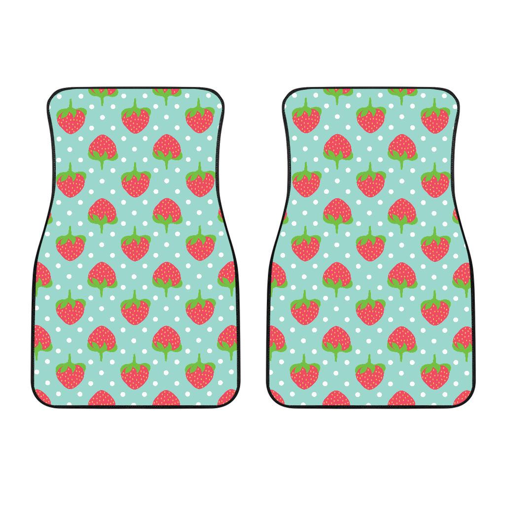 Strawberry Pattern Print Design SB06 Car Floor Mats-JORJUNE.COM