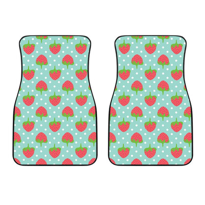 Strawberry Pattern Print Design SB06 Car Floor Mats-JORJUNE.COM