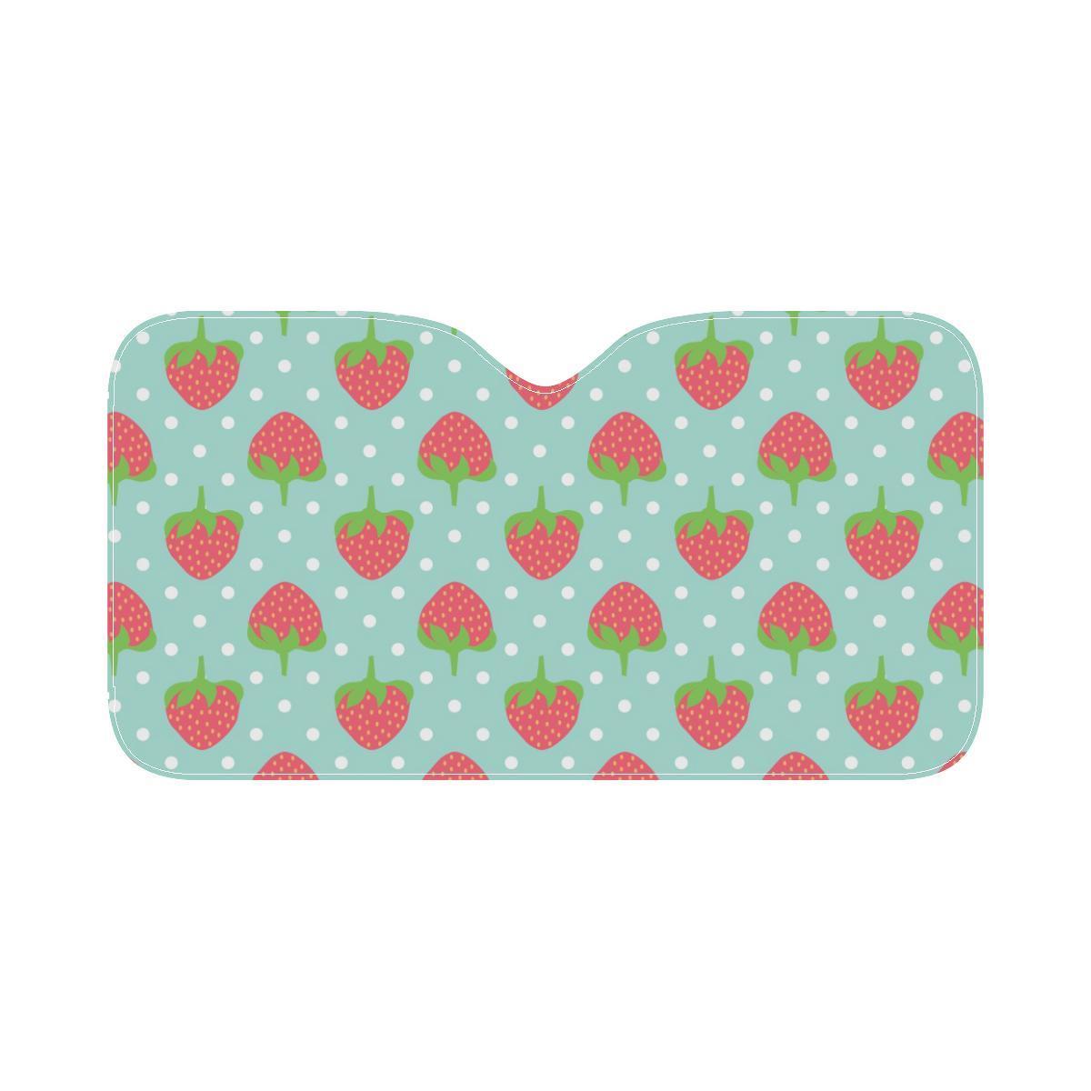 Strawberry Pattern Print Design SB06 Car Sun Shade-JorJune