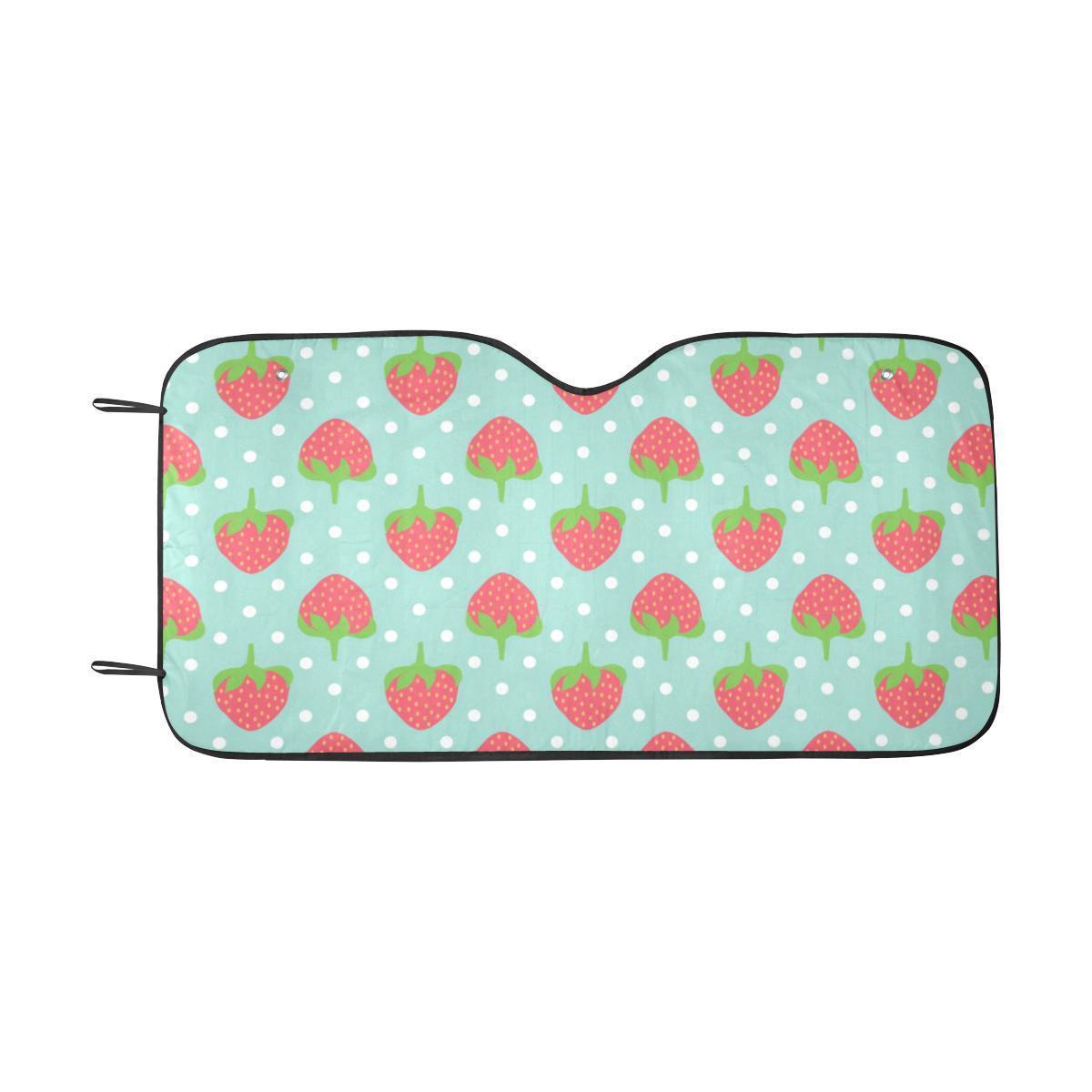 Strawberry Pattern Print Design SB06 Car Sun Shade-JorJune