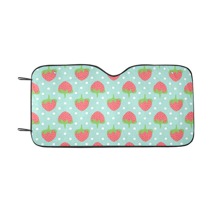 Strawberry Pattern Print Design SB06 Car Sun Shade-JorJune