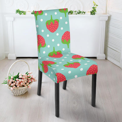 Strawberry Pattern Print Design SB06 Dining Chair Slipcover-JORJUNE.COM