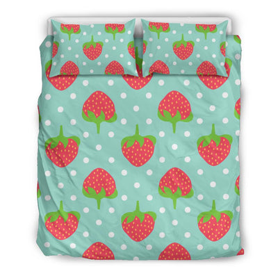 Strawberry Pattern Print Design SB06 Duvet Cover Bedding Set-JORJUNE.COM