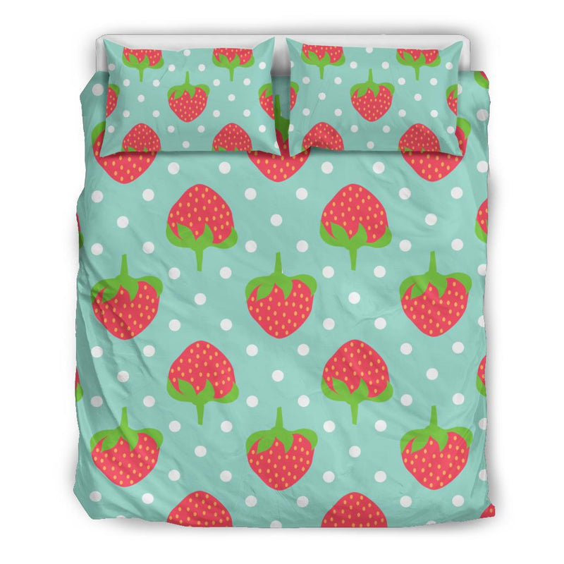 Strawberry Pattern Print Design SB06 Duvet Cover Bedding Set-JORJUNE.COM