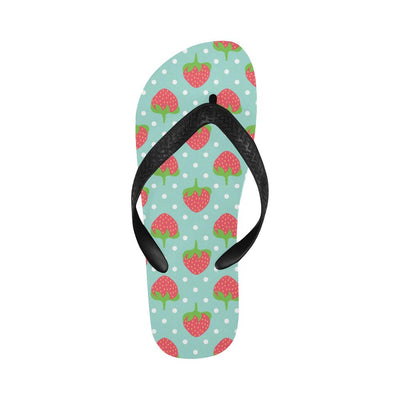 Strawberry Pattern Print Design SB06 Flip Flops-JorJune