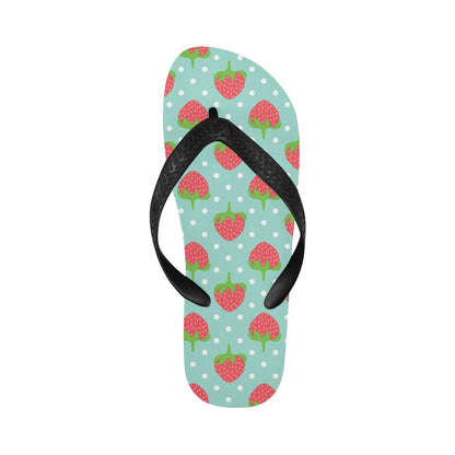 Strawberry Pattern Print Design SB06 Flip Flops-JorJune