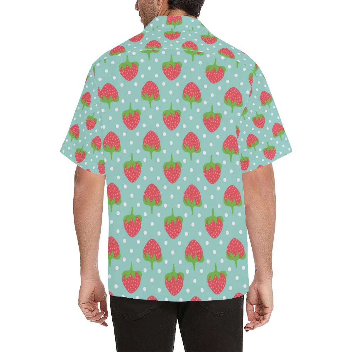 Strawberry Pattern Print Design SB06 Men Hawaiian Shirt-JorJune