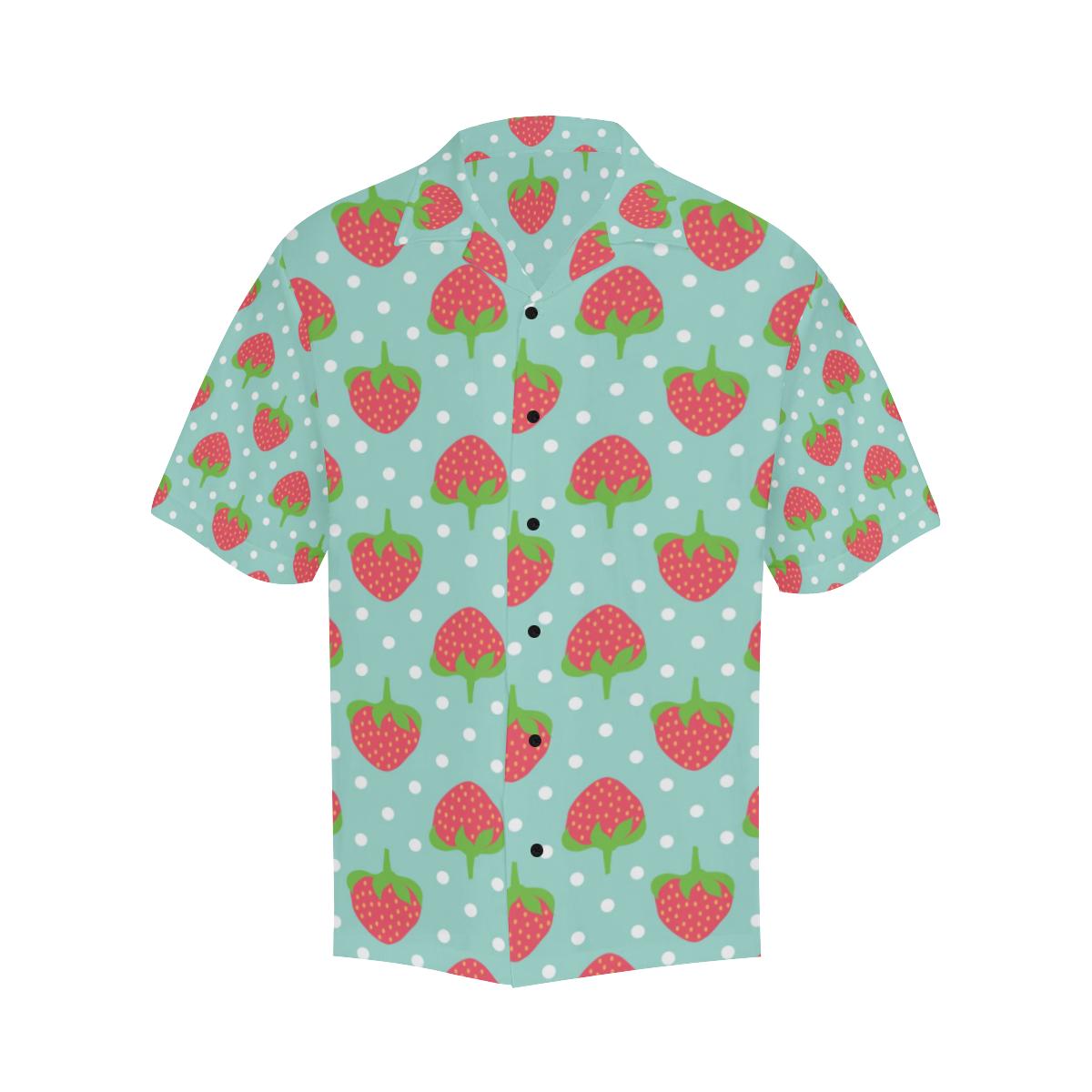 Strawberry Pattern Print Design SB06 Men Hawaiian Shirt-JorJune