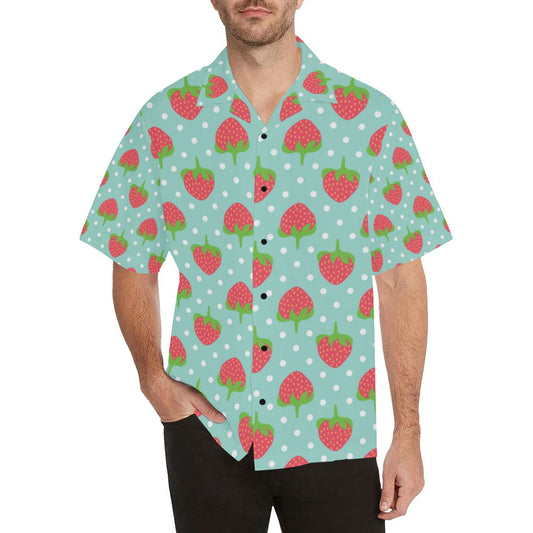 Strawberry Pattern Print Design SB06 Men Hawaiian Shirt-JorJune