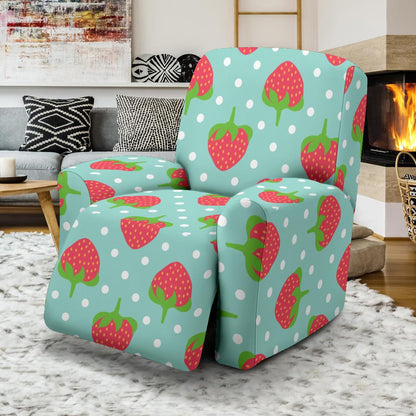 Strawberry Pattern Print Design SB06 Recliner Slipcover-JORJUNE.COM