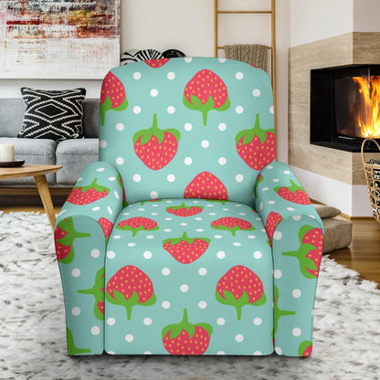 Strawberry Pattern Print Design SB06 Recliner Slipcover-JORJUNE.COM