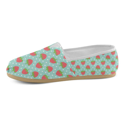 Strawberry Pattern Print Design SB06 Women Casual Shoes-JorJune.com