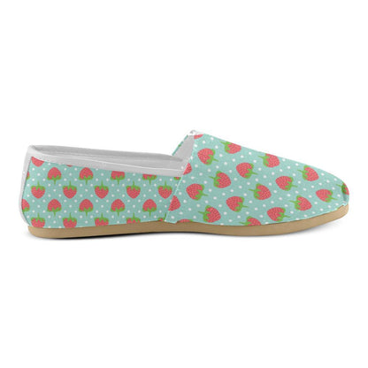 Strawberry Pattern Print Design SB06 Women Casual Shoes-JorJune.com