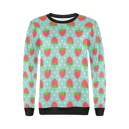 Strawberry Pattern Print Design SB06 Women Long Sleeve Sweatshirt-JorJune