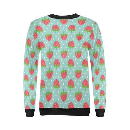 Strawberry Pattern Print Design SB06 Women Long Sleeve Sweatshirt-JorJune