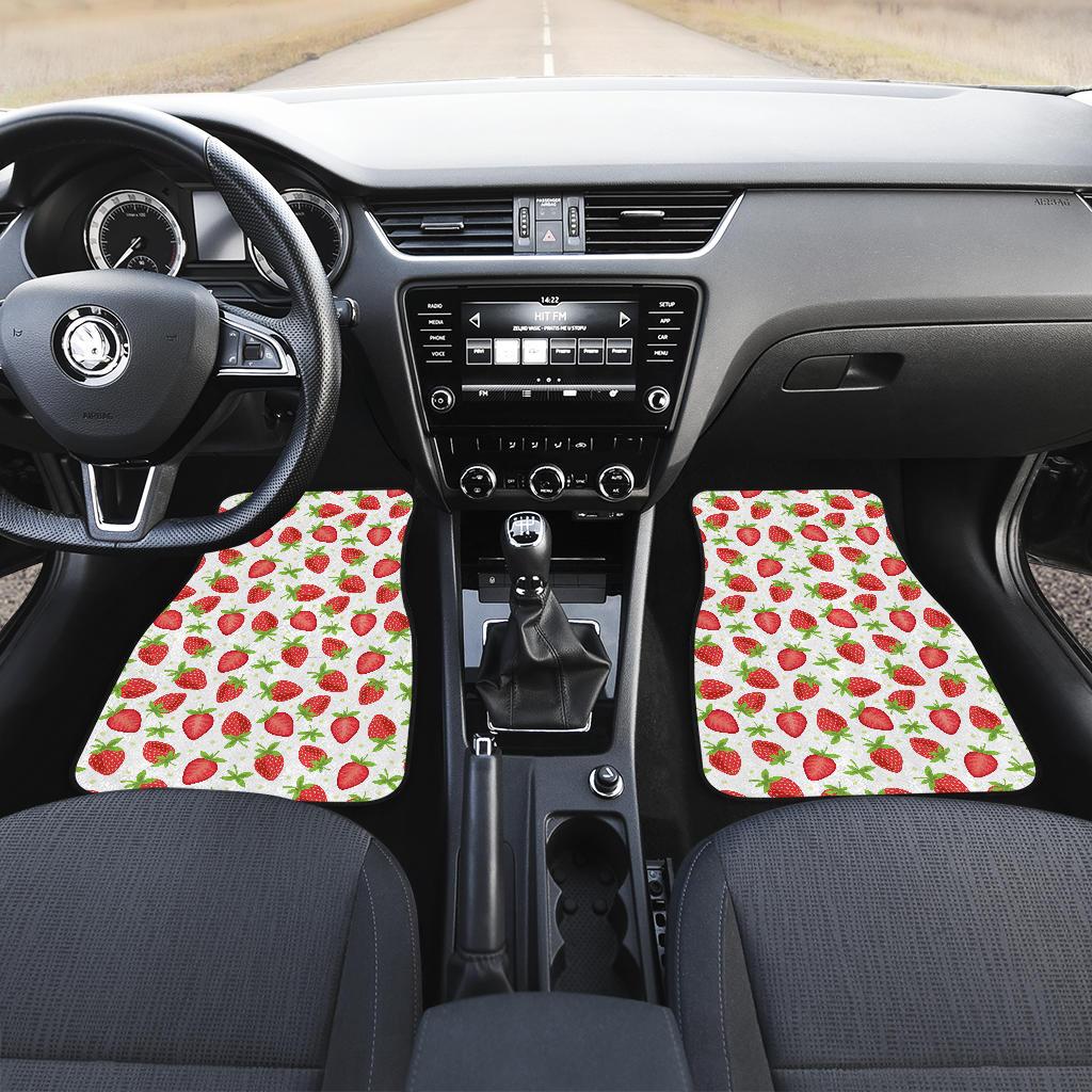 Strawberry Pattern Print Design SB07 Car Floor Mats-JORJUNE.COM