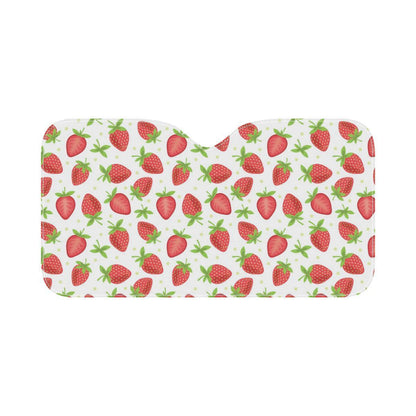 Strawberry Pattern Print Design SB07 Car Sun Shade-JorJune