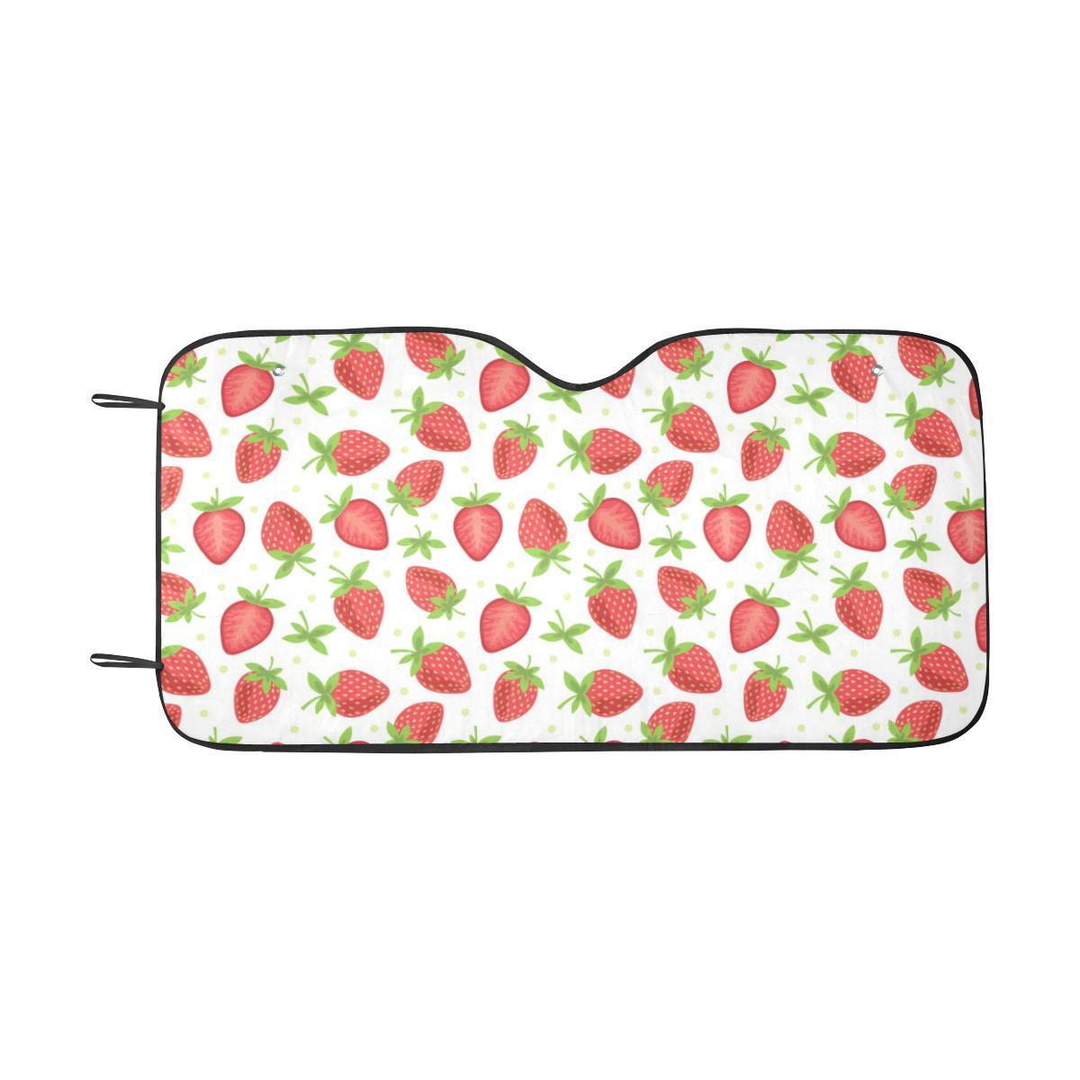 Strawberry Pattern Print Design SB07 Car Sun Shade-JorJune