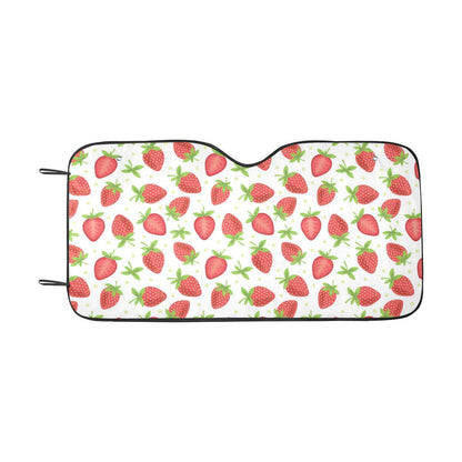 Strawberry Pattern Print Design SB07 Car Sun Shade-JorJune