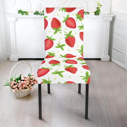Strawberry Pattern Print Design SB07 Dining Chair Slipcover-JORJUNE.COM