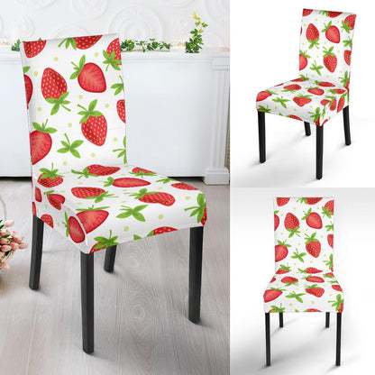 Strawberry Pattern Print Design SB07 Dining Chair Slipcover-JORJUNE.COM