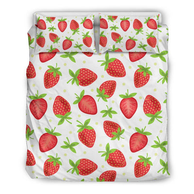 Strawberry Pattern Print Design SB07 Duvet Cover Bedding Set-JORJUNE.COM