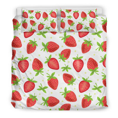 Strawberry Pattern Print Design SB07 Duvet Cover Bedding Set-JORJUNE.COM