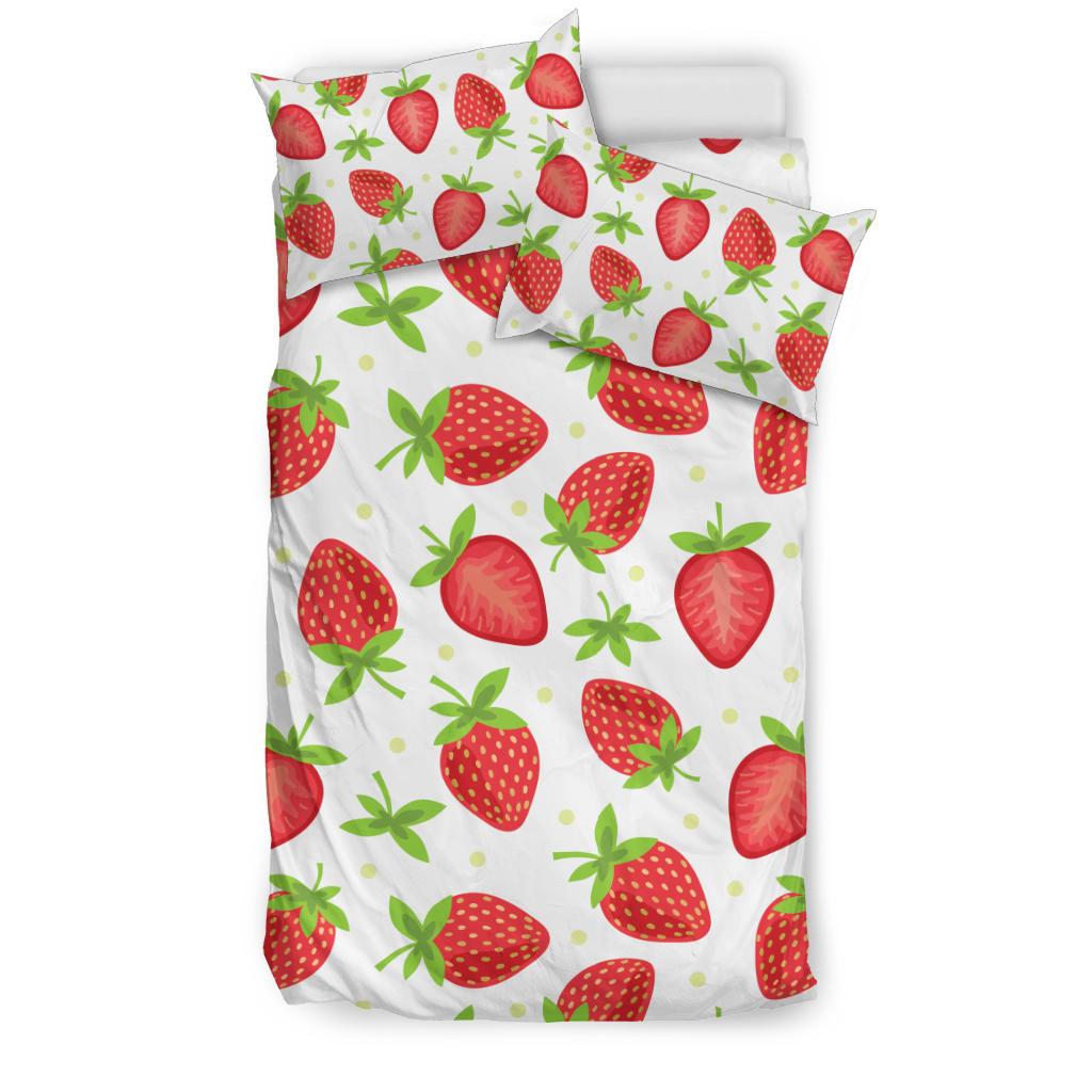 Strawberry Pattern Print Design SB07 Duvet Cover Bedding Set-JORJUNE.COM