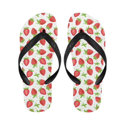 Strawberry Pattern Print Design SB07 Flip Flops-JorJune