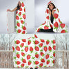 Strawberry Pattern Print Design SB07 Hooded Blanket-JORJUNE.COM