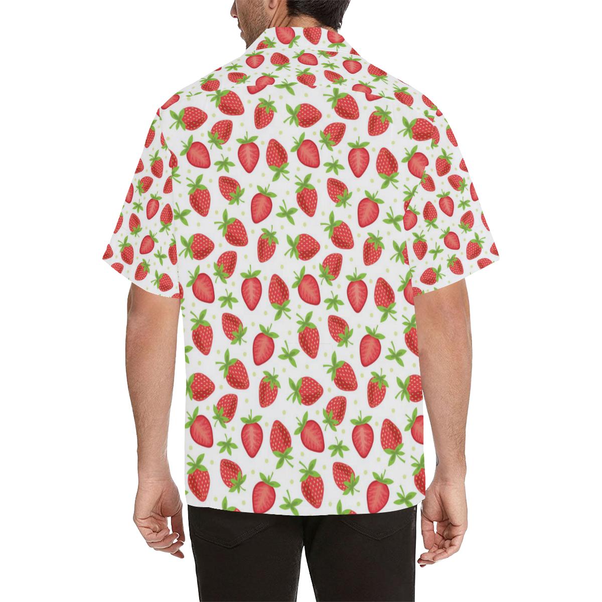 Strawberry Pattern Print Design SB07 Men Hawaiian Shirt-JorJune