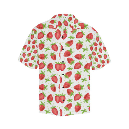 Strawberry Pattern Print Design SB07 Men Hawaiian Shirt-JorJune
