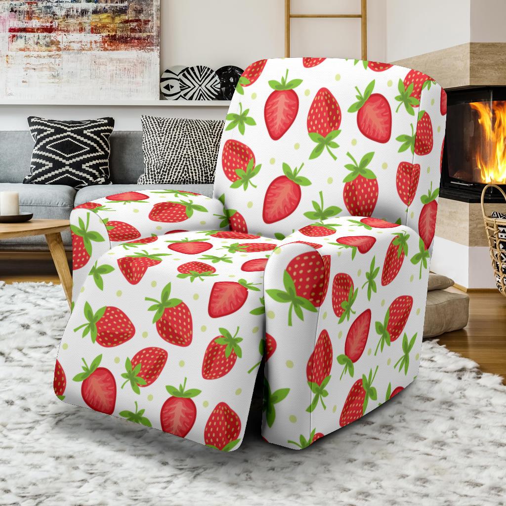 Strawberry Pattern Print Design SB07 Recliner Slipcover-JORJUNE.COM