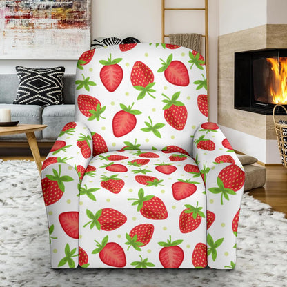Strawberry Pattern Print Design SB07 Recliner Slipcover-JORJUNE.COM