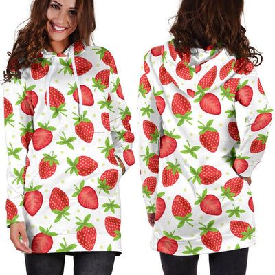 Strawberry Pattern Print Design SB07 Women Hoodie Dress