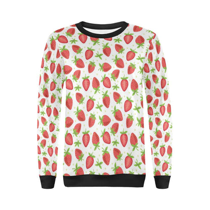 Strawberry Pattern Print Design SB07 Women Long Sleeve Sweatshirt-JorJune
