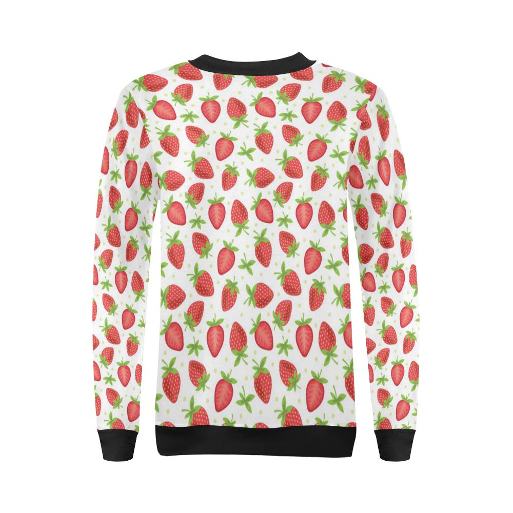 Strawberry Pattern Print Design SB07 Women Long Sleeve Sweatshirt-JorJune