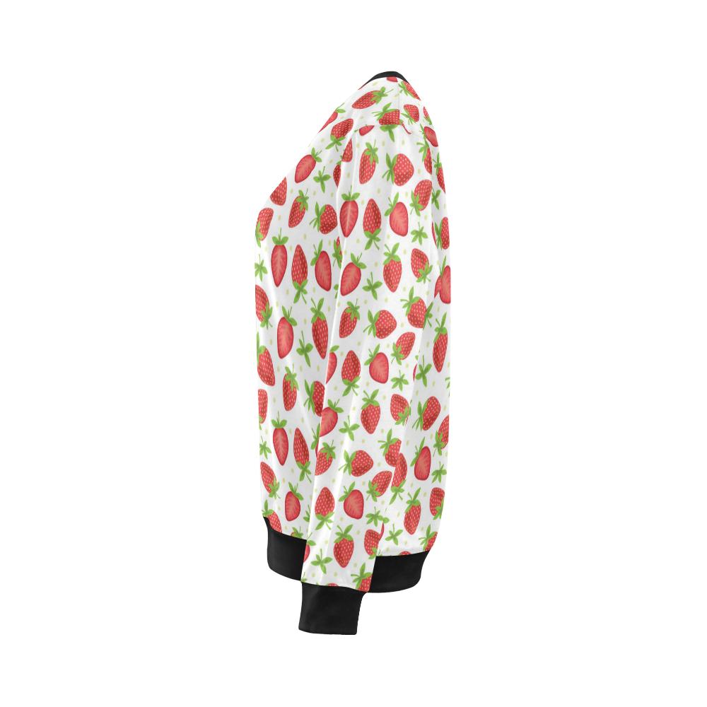 Strawberry Pattern Print Design SB07 Women Long Sleeve Sweatshirt-JorJune