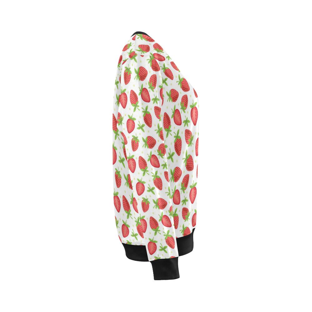 Strawberry Pattern Print Design SB07 Women Long Sleeve Sweatshirt-JorJune