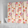 Strawberry Pink Cup Cake Shower Curtain